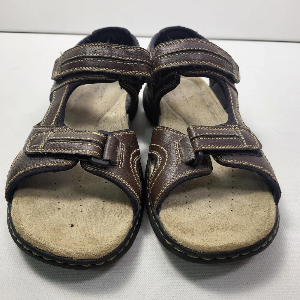 Dockers Sandals‎ Men's Size 10M  Newpage Brown Leather Strappy Outdoor Casual